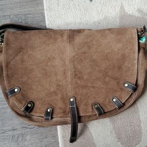 Tikka! Suede leather hobo bag